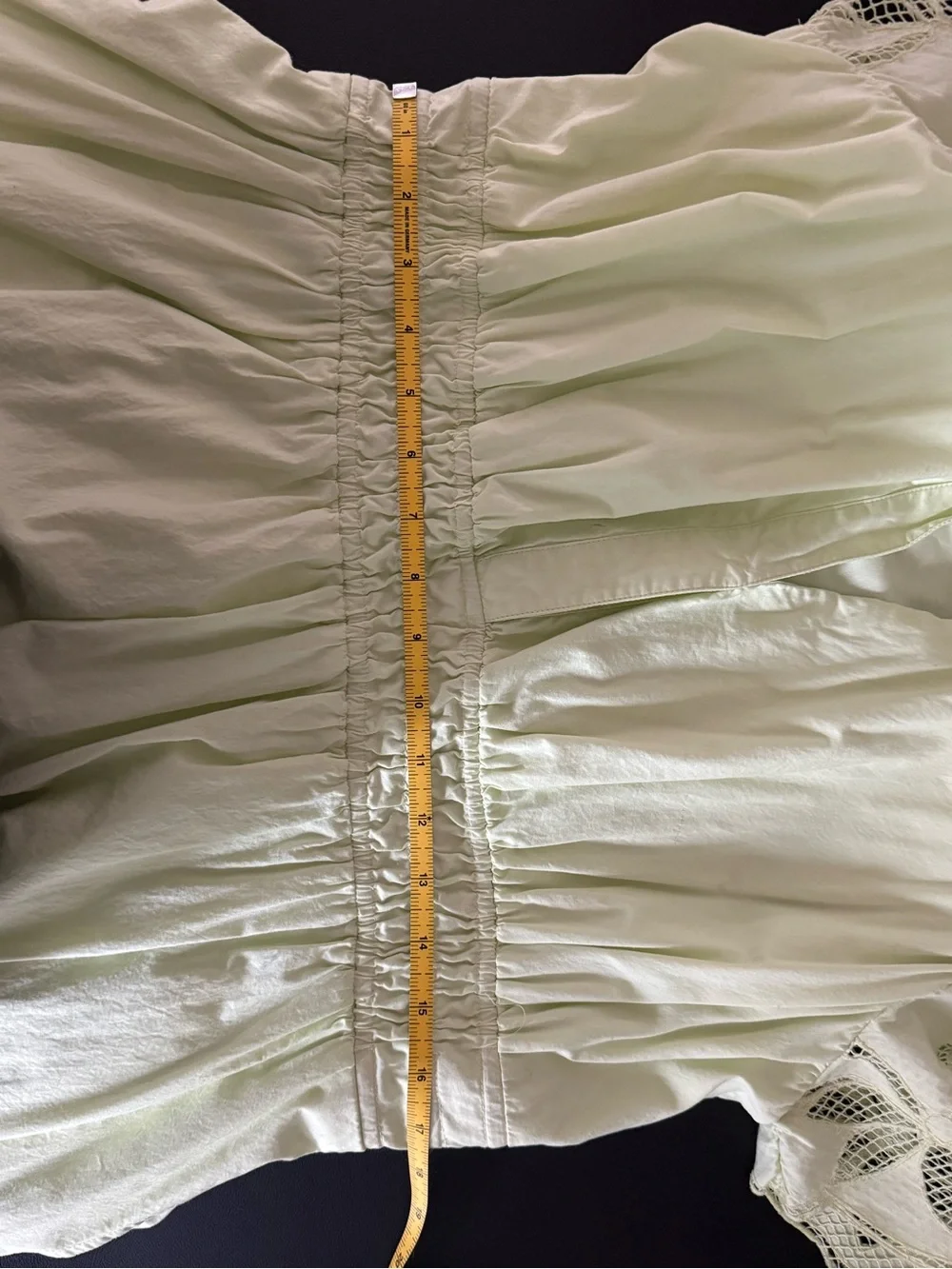 Anthropologie Pale Lime Green Eyelet Maxi Dress - Picture 6 of 7